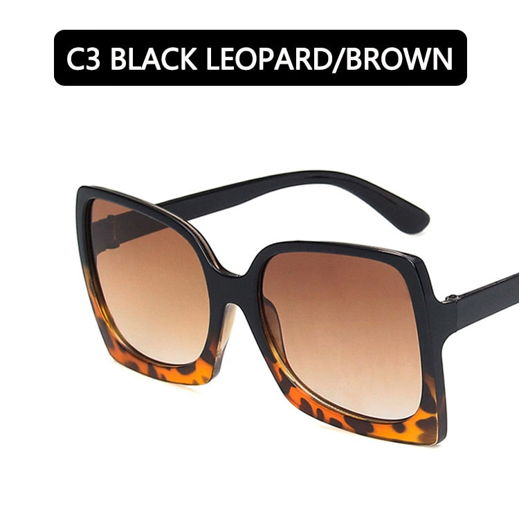 2022 Big Frame Fashion Oversized Sunglasses Women Brand Designer Plastic Female Gradient Sun Glasses gafas de sol mujer UV400 - Executive-Skincare