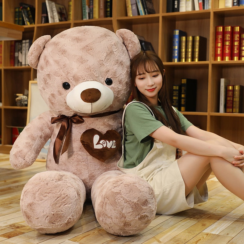 Nice New Hot High Quality 2 Colors Teddy Bear With Love Stuffed Animals Plush Toys Doll Pillow Kids Lovers Birthday Baby Gift - Executive-Skincare