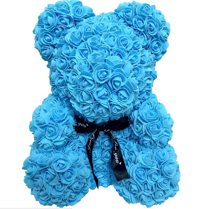 2021 New Style 37cm / 23cm Cute Teddy Bear Rose Flower Artificial Decoration Christmas Gift Female Valentine&#39;s Day Gift DropShip - Executive-Skincare