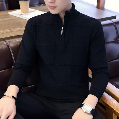 2020 Men&#39;s Sweaters Autumn Winter Warm Cashmere Wool Zipper Pullover Sweaters Man Casual Knitwear Plus Size M-XXXL - Executive-Skincare