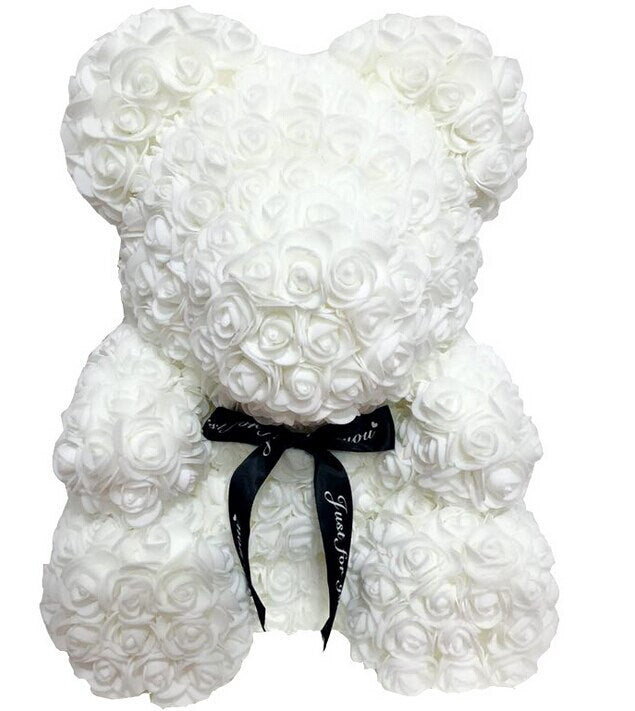 2021 New Style 37cm / 23cm Cute Teddy Bear Rose Flower Artificial Decoration Christmas Gift Female Valentine&#39;s Day Gift DropShip - Executive-Skincare