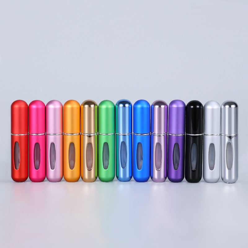 5ml Perfume Atomizer Portable Liquid Container For Cosmetics Mini Aluminum Spray Alcochol Empty Bottle  Refillable For Traveling - Executive-Skincare