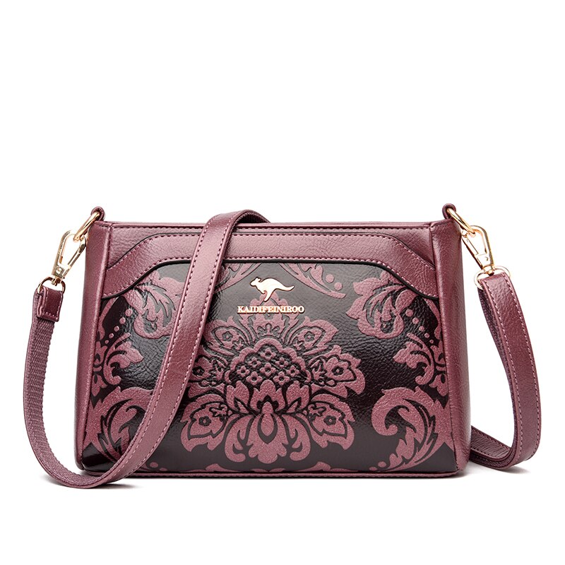 2021 New Flower Pattern Designer Ladies Shoulder Bag Letter Design Women&#39;s Bags High Quality PU Leather Women Messenger Bags Sac - Executive-Skincare