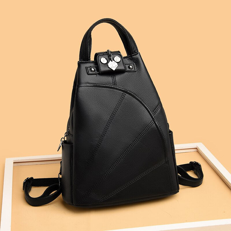 2022 New Women Waterproof Anti-theft Leather Backpacks Bags For Girls Female Shoulder Bag Multifunction Travel Backpack Mochilas - Executive-Skincare