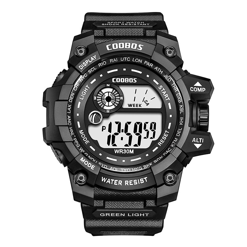 COOBOS New Men LED Digital Watches Luminous Fashion Sport Waterproof Watches For Man Date Army Military Clock Relogio Masculino - Executive-Skincare