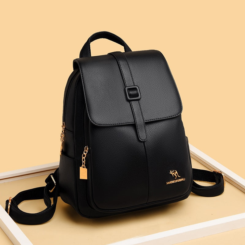 Summer 2021 Women Leather Backpacks Fashion Shoulder Bags Female Backpack Ladies Travel Backpack Mochilas School Bags For Girls - Executive-Skincare