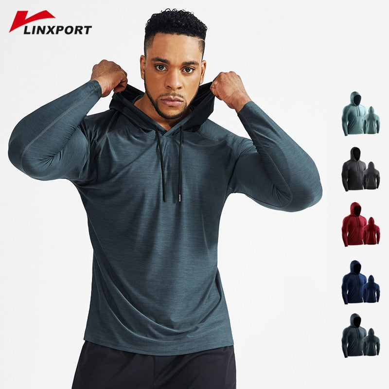 Male Training Shirts Quick Drying Gym Clothing Musculation Sportswear Fitness Running Jackets Rashguards Hoodies ropa deportiva - Executive-Skincare