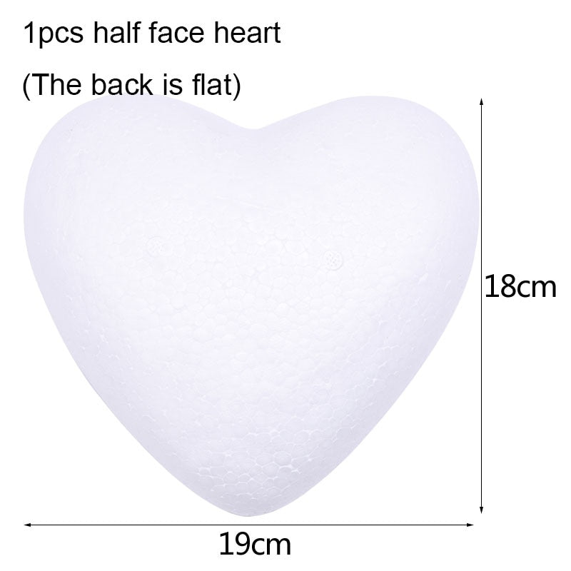 Polystyrene Styrofoam Foam Bear White Heart Ball DIY Rose Bear Craft For Birthday Party Wedding Decoration Christmas Ornament - Executive-Skincare