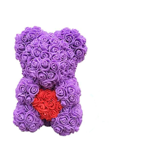 Valentines Day Gift 25Cm Red Rose Teddy Bear Soap Foam Artificial Flower Bea - Executive-Skincare