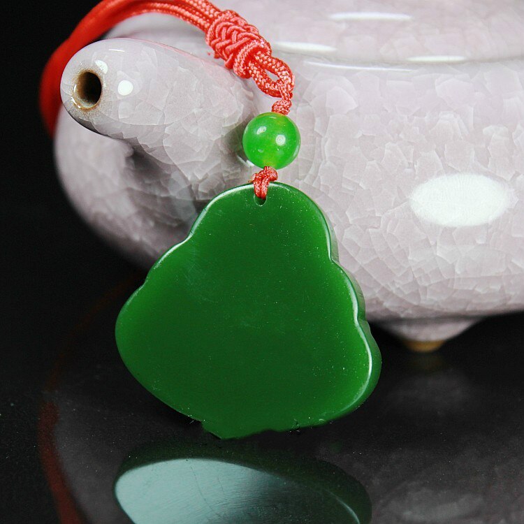 Chinese Natural Green Jade Buddha Pendant Necklace Hand-Carved Charm Jadeite Jewelry Fashion Amulet Gifts for Men Women Luck - Executive-Skincare