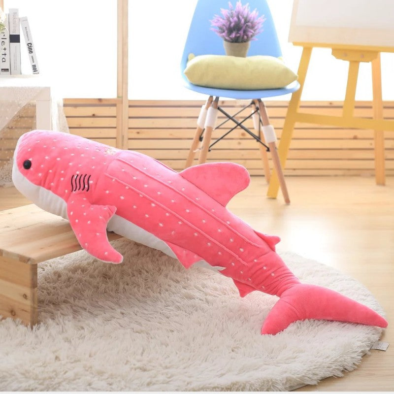 150cm Large Size Soft Shark Plush Toy Big Creative Blue Whale Stuffed Soft Shark Sea Fish Plush Pillow Lovely Children Baby Do - Executive-Skincare