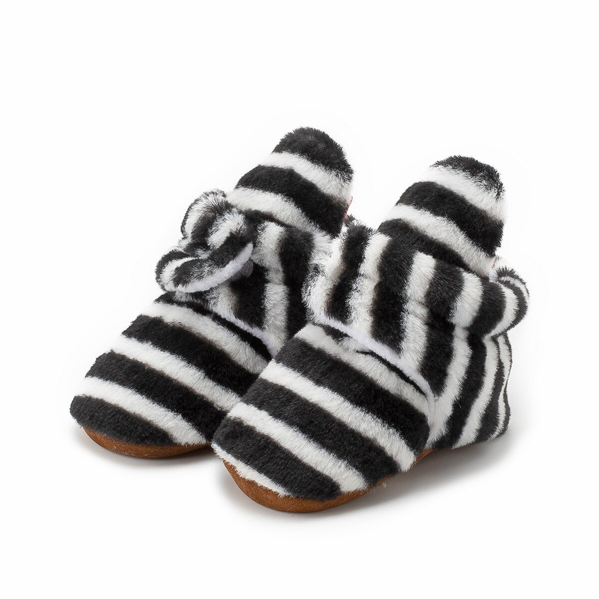 Baby Socks Shoes Boy Girl Stripe Gingham Newborn Toddler First Walkers Booties Cotton Comfort Soft Anti-slip Infant Crib Shoes - Executive-Skincare