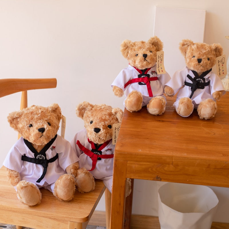 25/35cm New Cute Teddy Bear Taekwondo Bear Cub Doll Couple Kid&#39;s Small Teddy Plush Toy Valentine Xmas Birthday gift For Kids - Executive-Skincare