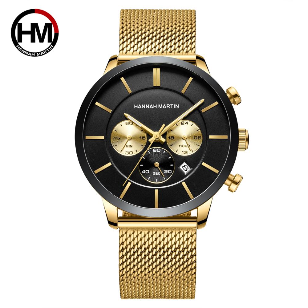 Luxury Fashion Mens Wristwatches Waterproof Male Multi-function Calendar Japanese Movement Quartz Stainless Steel Business Watch - Executive-Skincare