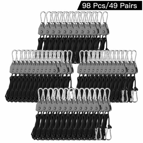 VEVOR 4-98 PCS 6 Feet Long Heavy Duty Adjustable Rope Clip Hanger For