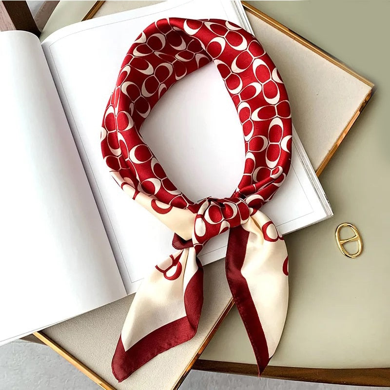 70*70cm Square Silk Satin Hair Scarf Women Small Shawl Fashion Kerchief Neck Female Headband bandanna Lady foulard muffler girl - Executive-Skincare