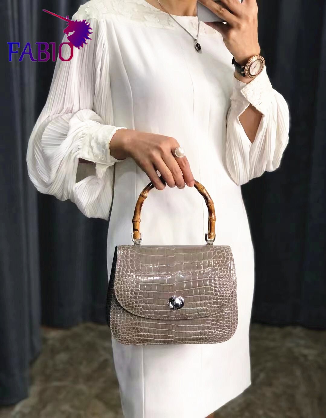 high-end dinner ladies handbag   Crocodile skin craft making Women&#39;s custom bagsColor can be customized to select [Remarks] - Executive-Skincare