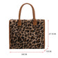 Top-Handle Bags Retro Cow Leopard Print PU Leather Plush Design Autumn Winter Fashion Small Women Small Handbags - Executive-Skincare