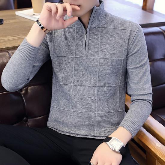 2020 Men&#39;s Sweaters Autumn Winter Warm Cashmere Wool Zipper Pullover Sweaters Man Casual Knitwear Plus Size M-XXXL - Executive-Skincare