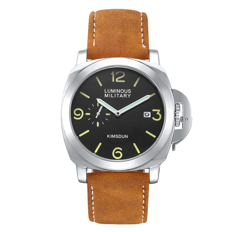 Luxury Top Brand Sport Watch Men Waterproof Quartz Brown Leather Military Wrist Watch Men Army Clock Male relojes hombre hodinky - Executive-Skincare