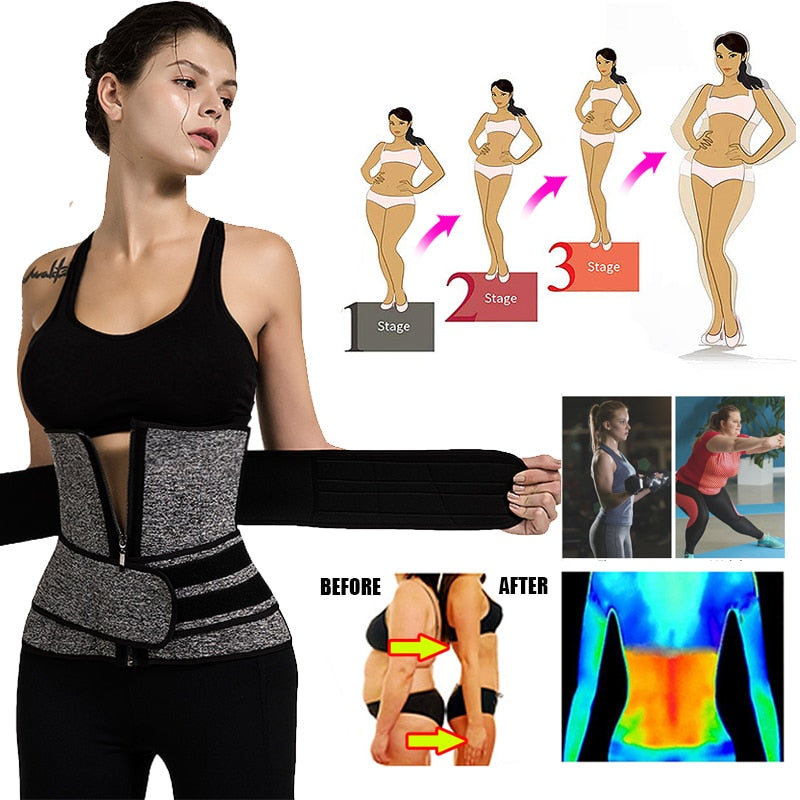 Women Waist Trainer Neoprene Body Shaper Belt Slimming Sheath Belly Reducing Shaper Tummy Sweat Shapewear Workout Shaper Corset - Executive Quality Store