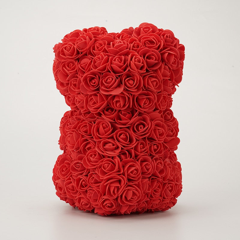 Valentines Day Gift 25Cm Red Rose Teddy Bear Soap Foam Artificial Flower Bea - Executive-Skincare