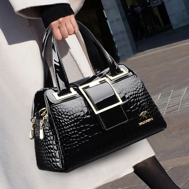 Luxury Designer Handbag Brand Crossbody Bags for Women 2023 New Crocodile Pattern Leather Shoulder Bags Casual Tote Bag Bolsos - Executive-Skincare