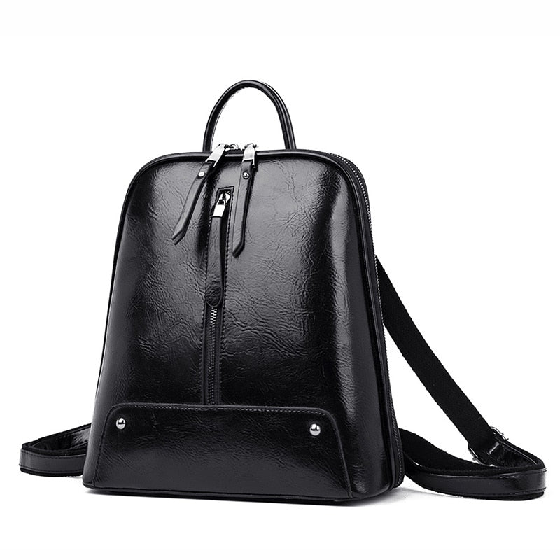 Women Leather Backpack Fashion Backpack Purse Female Travel Shoulder Bag Large Capacity School Bags for Teenage Girl Sac a Dos - Executive-Skincare