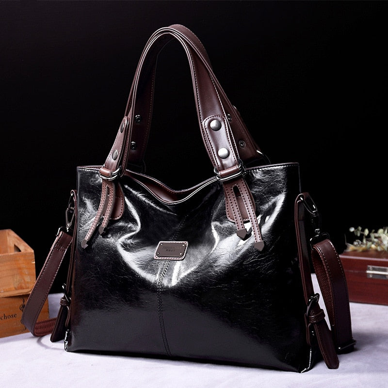 2021 New Fashion Casual Tote Bag Women Handbags Soft Leather Shoulder Bags Vintage Big Capacity Crossbody Hand Bag For Ladies - Executive-Skincare