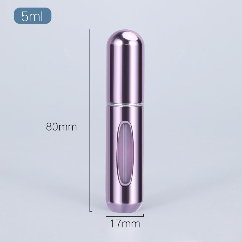 5ml Perfume Atomizer Portable Liquid Container For Cosmetics Mini Aluminum Spray Alcochol Empty Bottle  Refillable For Traveling - Executive-Skincare