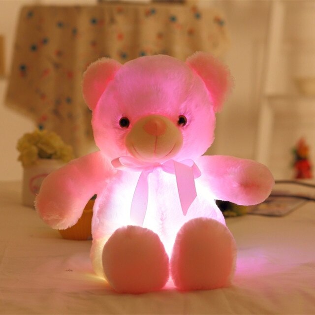 32-75CM Luminous Creative Light Up LED Teddy Bear Stuffed Animal Plush Toy Colorful Glowing Teddy Bear Christmas Gift for Kid - Executive-Skincare