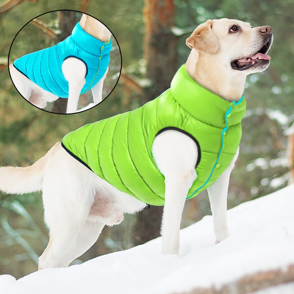 Warm Winter Dog Clothes Vest Reversible Dogs Jacket Coat 3 Layer Thick Pet Clothing Waterproof Outfit for Small Large Dogs - Executive-Skincare