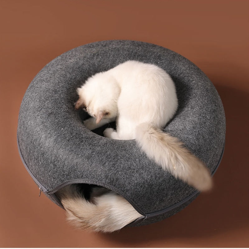 Pet Cats Tunnel Interactive Play Toy Cat bed Dual Use Indoor Toys Kitten Exercising Products Cat Training Toy - Executive-Skincare