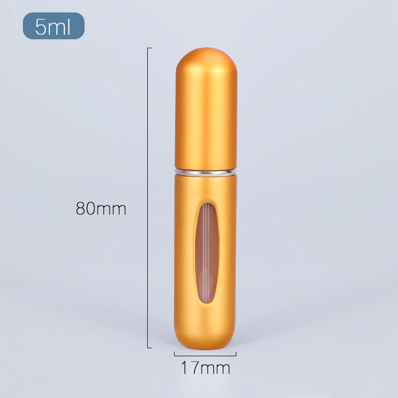 5ml Perfume Atomizer Portable Liquid Container For Cosmetics Mini Aluminum Spray Alcochol Empty Bottle  Refillable For Traveling - Executive-Skincare