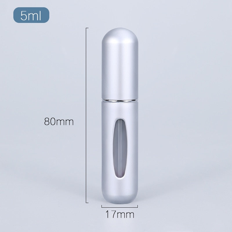 5ml Perfume Atomizer Portable Liquid Container For Cosmetics Mini Aluminum Spray Alcochol Empty Bottle  Refillable For Traveling - Executive-Skincare