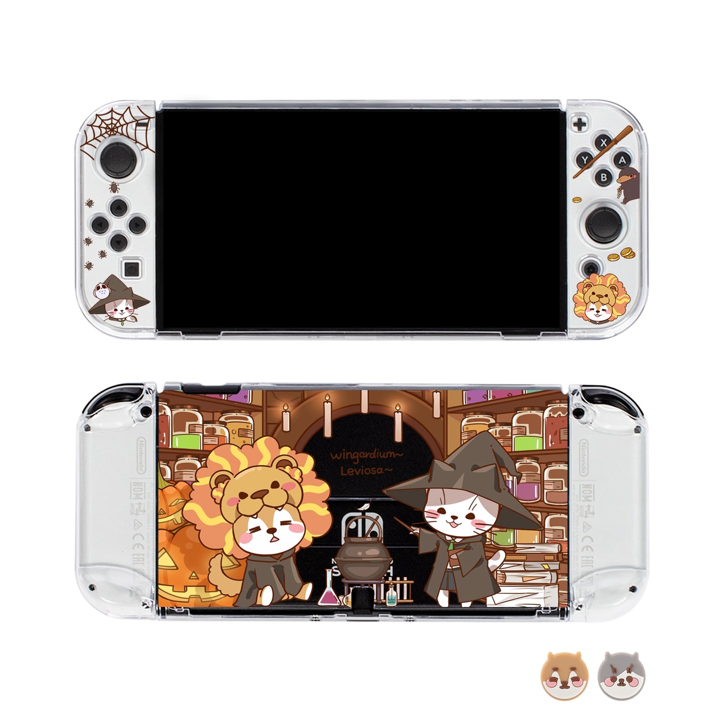 pawdiary switch oled case switch oled case matter finish oden kanto cooking nintendo switch oled tpu case cat dog - Executive-Skincare