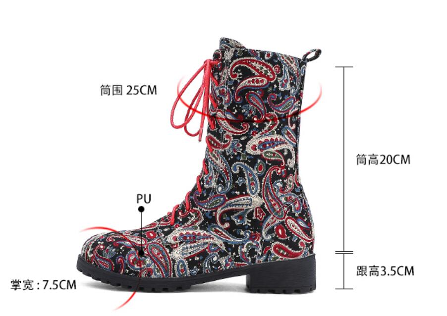 high heel ankle boots women shoes winter woman embroidered boots botines mujer botte femme bottine Flower AB908 - Executive-Skincare