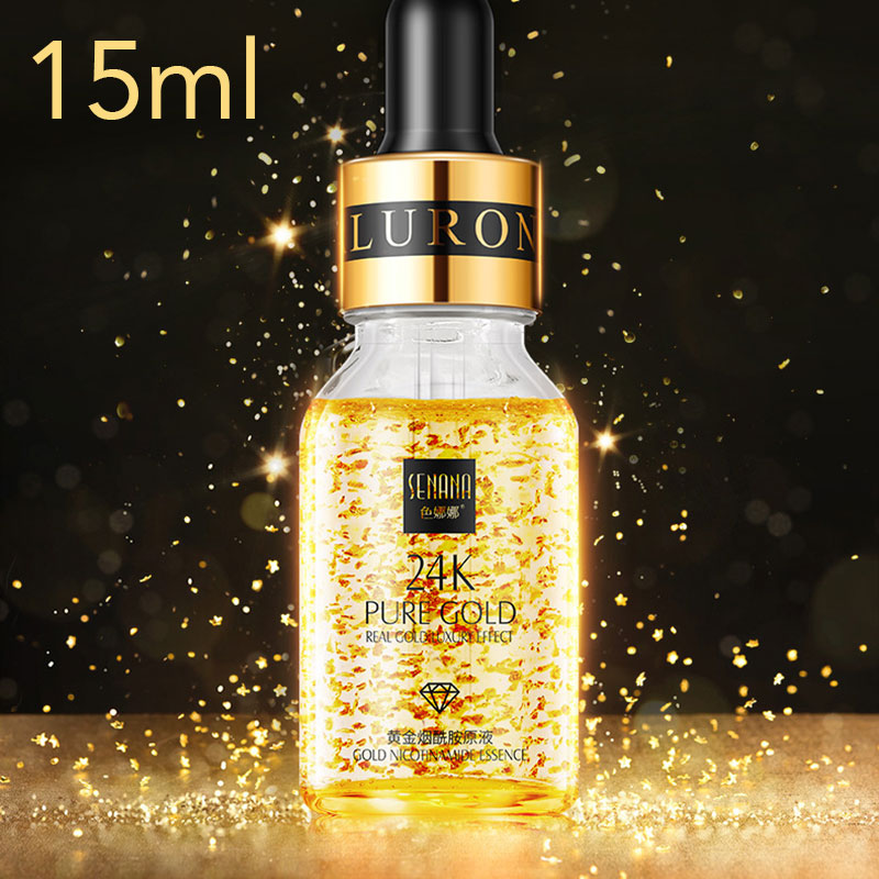 24k Yellow Gold Face Serum Anti Aging Serum Facial Lifting Collagen Essence Skin Care Whitening Acido Hialuronico Moisturizing - Executive-Skincare