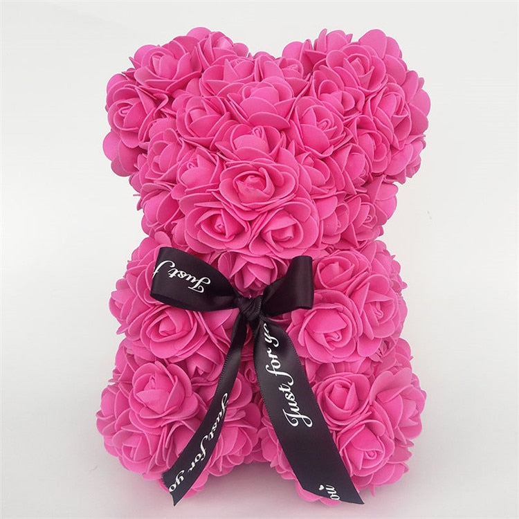 25 cm Teddy Rose Bear   Artificial PE Flower Bear Rose Valentine&#39;s Day For Girlfriend Women Wife Mother&#39;s Day Gifts - Executive-Skincare