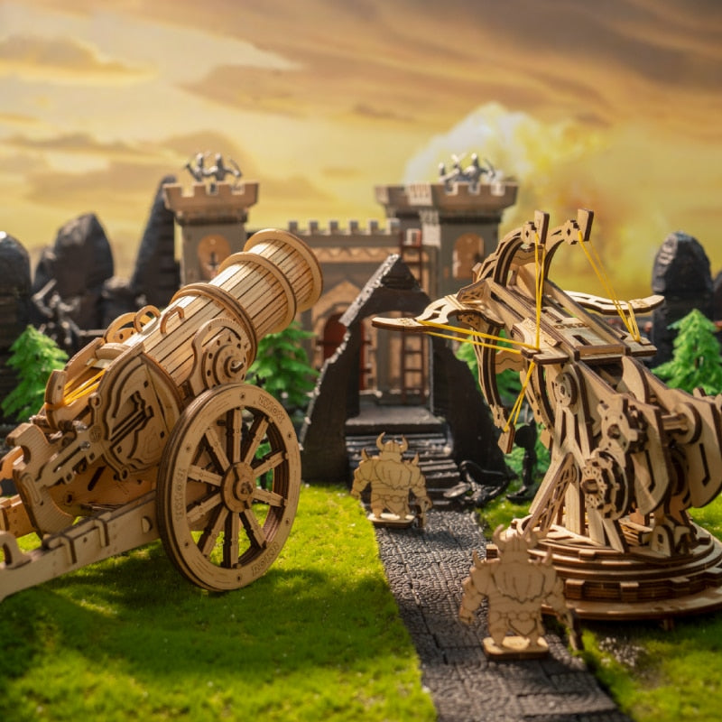 Robotime 3D Wooden Puzzle Medieval Siege Weapons Game Assembly Set Gift for Children Teens Adult War Strategy Toy KW401 KW801 - Executive-Skincare