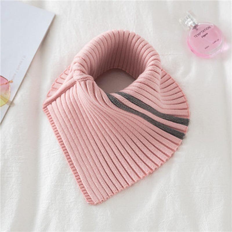 Autumn Winter Women&#39;s Scarf Wild Warm Protect Cervical Spine Stretch Knitted Fake Collar Wool High Neck Pullover Bib Female U18 - Executive-Skincare