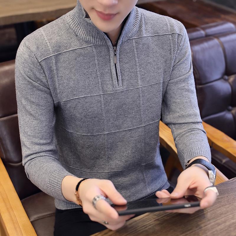 2020 Men&#39;s Sweaters Autumn Winter Warm Cashmere Wool Zipper Pullover Sweaters Man Casual Knitwear Plus Size M-XXXL - Executive-Skincare