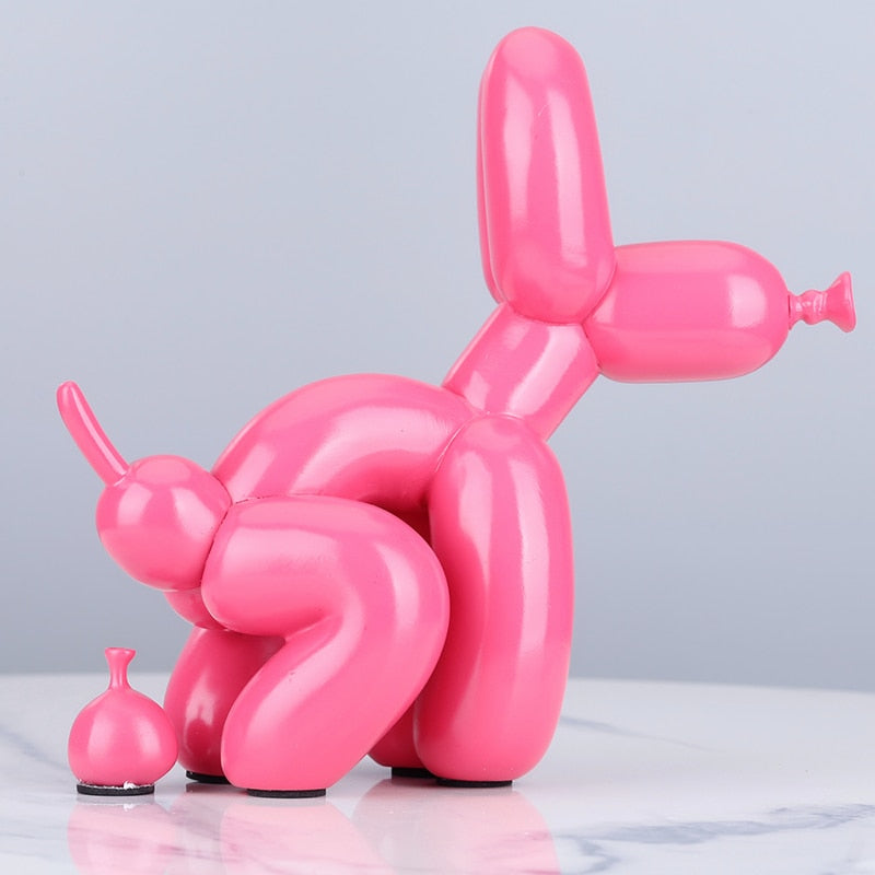 Creative Poop Balloon Dog Statue Home Decoration  Modern nordic Cute Animal Resin Art Sculpture Crafts Desktop Decors Ornaments - Executive-Skincare