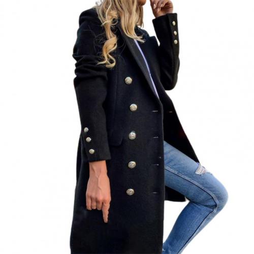 Hot Sale ！！！ New Women&#39;s Coat Winter/Autumn 2021 Pure Color Breathable Turn-Down Collar Double-breasted Women Overcoat Outerwear - Executive-Skincare