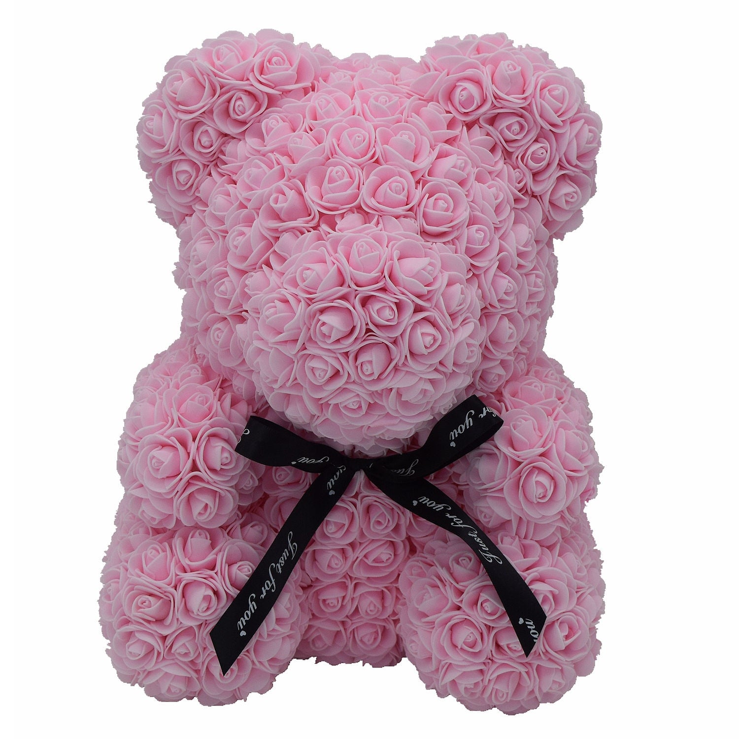 DropShipping 40cm 16Inches Rose Bear Artificial  Foam Flower Handmad Teddy For Women Valentine&#39;s Wedding Birthday Christmas Gift - Executive-Skincare