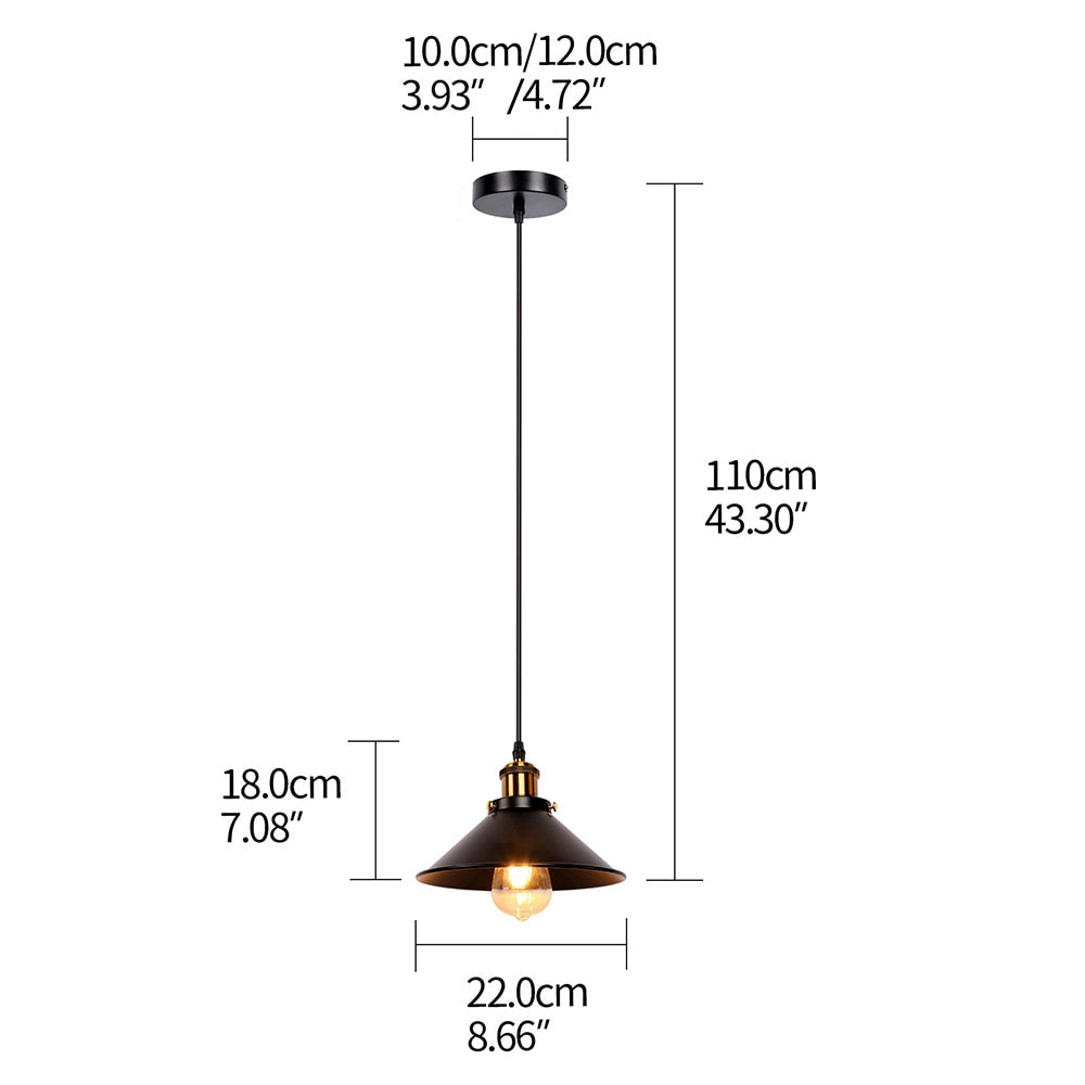 Industrial Retro Iron Interior Decoration LED E27 Pendant Light for Bedroom Kitchen Restaurant Bar Balcony Small Pendant Lamps - Executive-Skincare