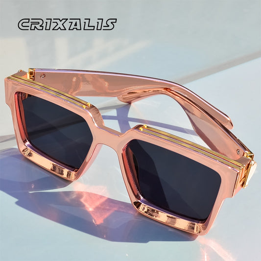 CRIXALIS Fashion Steampunk Sunglasses Women 21 Colors Luxury Brand Square Anti-glare Driving Sun Glasses For Men zonnebril dames - Executive-Skincare