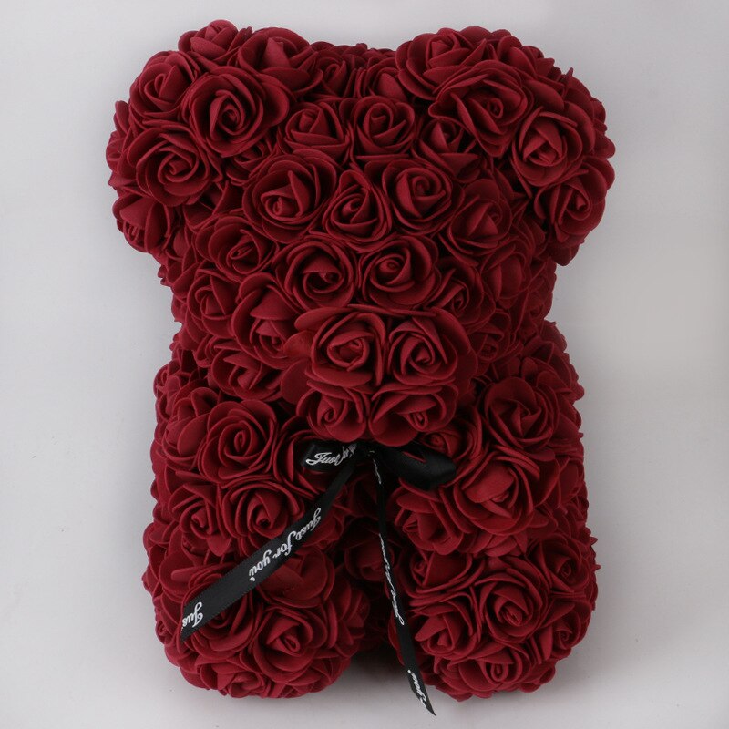 2022 Dropshipping 25cm Rose Bear Artificial Flower Rose Teddy Bear Mothers Valentine&#39;s Day Christmas Birthday Gift Wedding Decor - Executive-Skincare