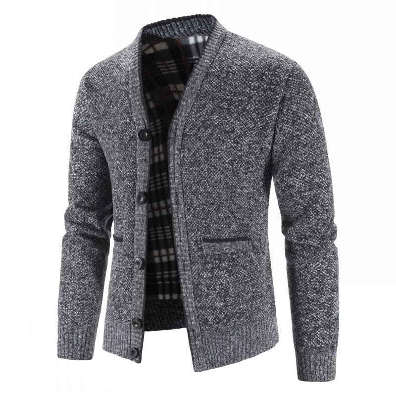 New Sweaters Coats Men Winter Thicker Knitted Cardigan Sweatercoats Slim Fit Mens Knit Warm Sweater Jackets Men Knit Clothes - Executive-Skincare