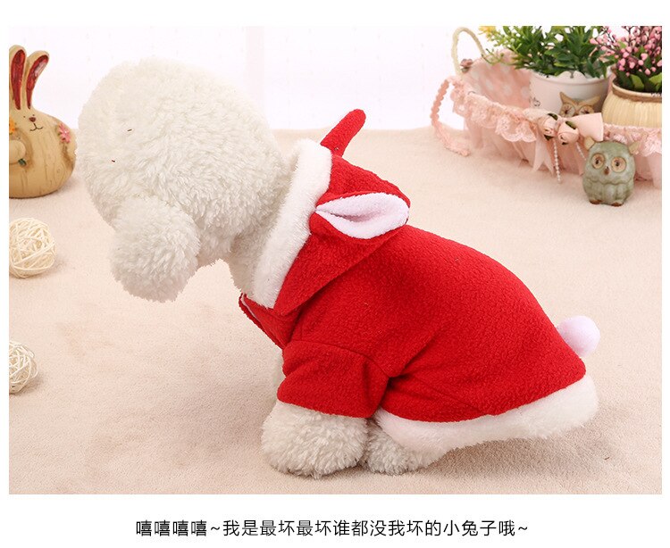 Christmas Dog Clothes Winter Dogs Clothes for Small Dogs Pet Puppy Costume for Cat Dog Hoodie Coat Small Pet Clothing Xmas Santa - Executive-Skincare